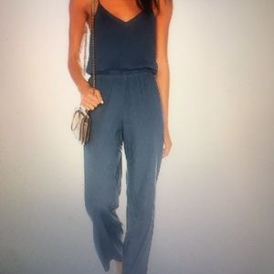 Monrow sleeveless 70s jumpsuit denim look